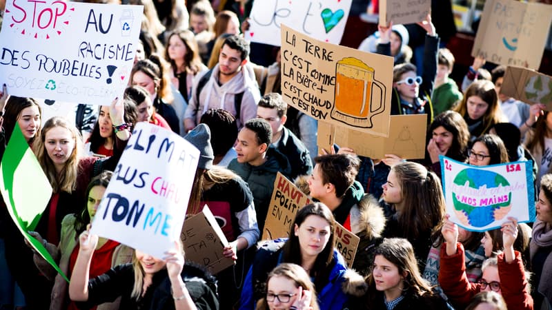 Marche pour le climat belge le 14 février dernier. 