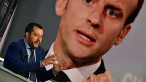 Matteo Salvini au talk-show italien "Porta a Porta", le 20 juin 2018.  