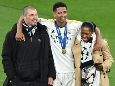 Jude Bellingham célèbre avec ses parents le sacre du Real Madrid en Ligue des champions, 1er juin 2024