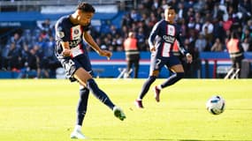 Hugo Ekitike buteur face à Auxerre, le 13 novembre 2022.
