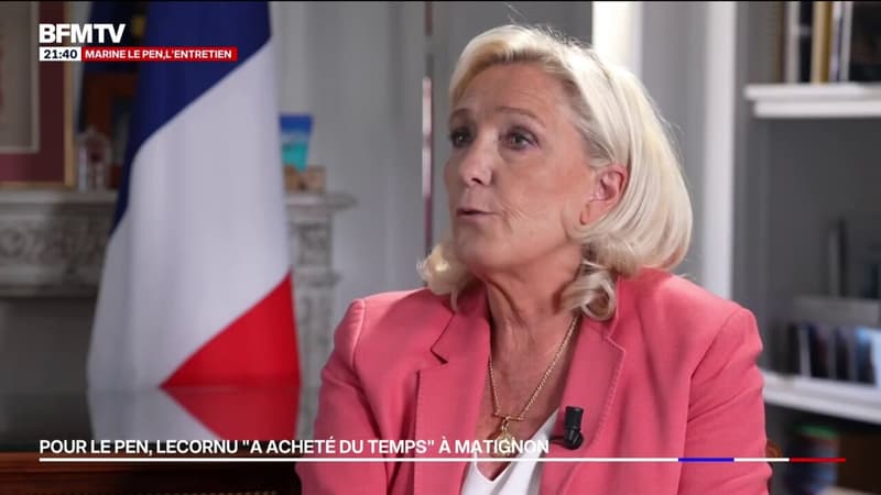 Marine Le Pen: "Il aurait dû y avoir des élections législatives, il aurait dû y avoir une dissolution"