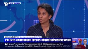 Pour Sophie Vénétitay, secrétaire générale du SNES-FSU, "il y a des choses à approfondir sur la question de lutte contre le harcèlement scolaire"