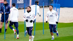 Sergio Ramos à l'entraînement du PSG