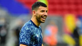 Sergio Agüero avec l'équipe nationale d'Argentine de football, à Brasilia le 18 juin 2021