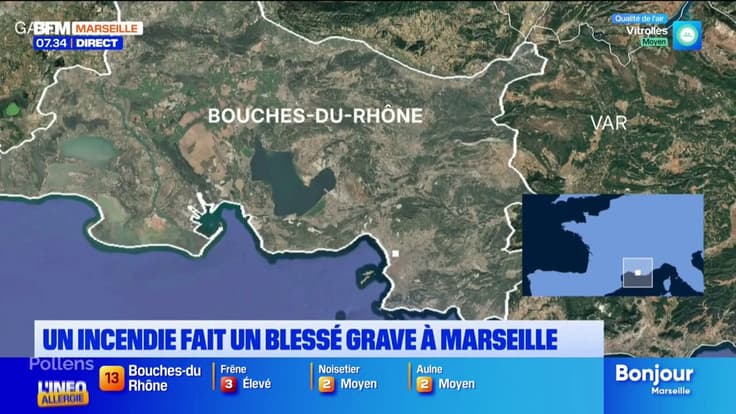 Un incendie survenu dans la cuisine d'un restaurant fait un blessé grave à Marseille