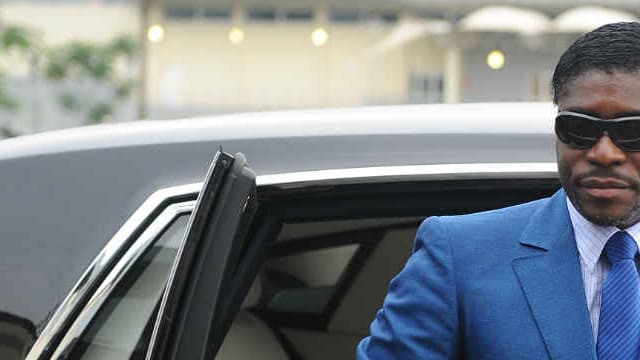 Teodorin Obiang, le fils du président de la Guinée-équatoriale, le 23 juin 2013 à Malabo. - JEROME LEROY / AFP