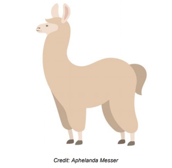 La première proposition d'emoji lama de Jason Li, dessinée par Aphelanda Messer. La première proposition d'emoji lama de Jason Li, dessinée par Aphelanda Messer.