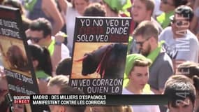 Madrid: des milliers d'Espagnols manifestent contre les corridas