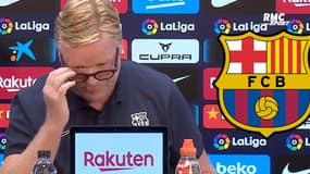 Scène surréaliste, Koeman lit un communiqué et quitte la salle de presse du Barça
