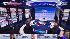 Entre 220 et 240 sièges pour Ensemble, entre 160 et 175 sièges pour la Nupes... Le point sur les résultats des élections législatives à 22h
