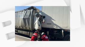 L'accident est survenu sur la route départementale D18e au niveau de Oissel, ce mercredi 5 mars.