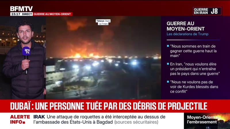 Frappes au Moyen-Orient: une personne a été tuée à Dubaï par des débris d'un projectile intercepté