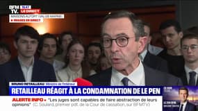 Magistrats menacés après la condamnation de Marine Le Pen: "C'est inacceptable", affirme Bruno Retailleau