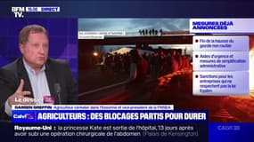 Mobilisation des agriculteurs: "Les gens sont déterminés à tenir et à attendre un changement de logiciel du gouvernement", affirme Damien Greffin (vice-président de la FNSEA)