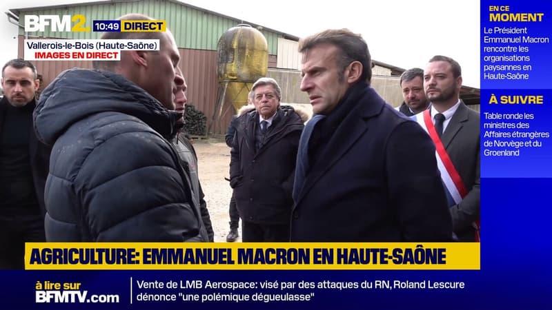 "On va les appeler": Emmanuel Macron répond à un agriculteur qui dénonce l'absence de revalorisation du prix du lait par le géant Lactalis