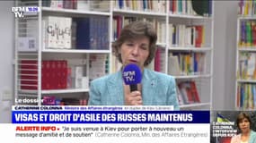 Catherine Colonna ne "pense pas que l'heure soit à l'ouverture d'un dialogue" entre la Russie et l'Ukraine