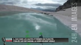 Il skie dans les Hautes-Pyrénées... en plein été