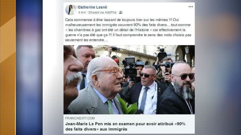 Capture d'écran du compte Facebook de l'intéressée, via Sud-Ouest.