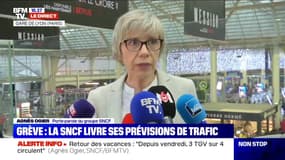 SNCF: Trafic "normal ou quasi-normal" lundi par TGV, "sur pratiquement toutes les grandes destinations depuis Paris" (porte-parole)