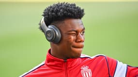 Aurélien Tchouaméni avec l'AS Monaco, à Lens le 21 mai 2022