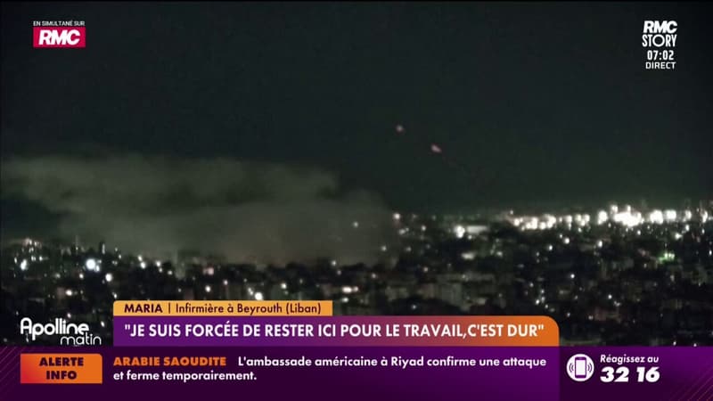 "Je suis forcée de rester ici pour le travail, c'est dur", exprime une infirmière de Beyrouth