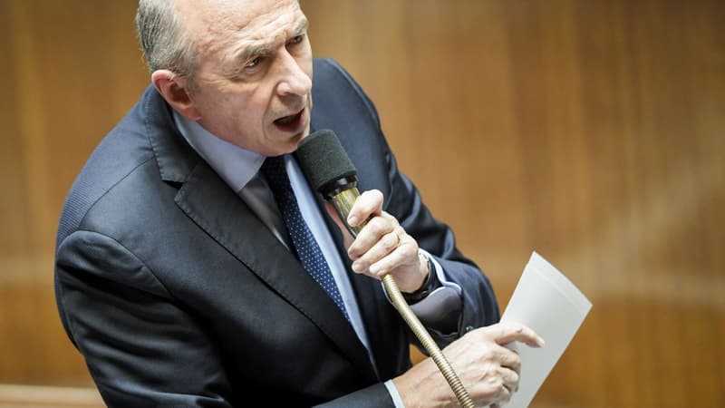 Gérard Collomb, le ministre de l'Intérieur, à l'Assemblée le 10 Avril 2018.