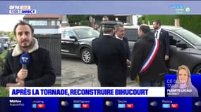 Tornade à Bihucourt: 15 jours après, Gérald Darmanin retourne sur place