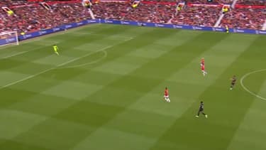Le but de Sotoca lors de Manchester United-Lens
