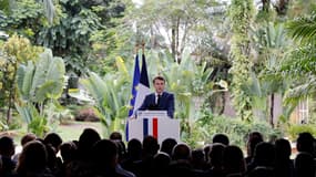 Emmanuel Macron au Gabon. 