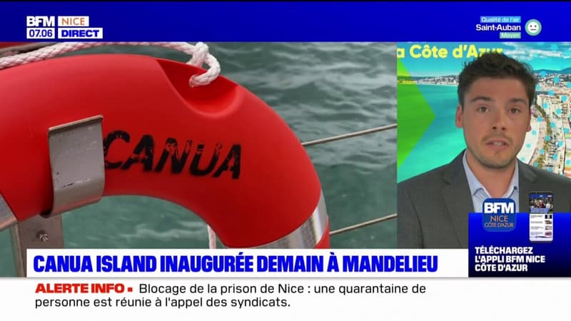 Canua Island: la plage flottante stationne au large de Théoule-sur-Mer avant son inauguration