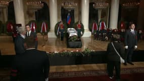 Le cercueil de Mikhaïl Gorbatchev, samedi 3 septembre 2022