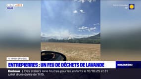 Alpes-de-Haute-Provence: un feu s'est déclaré dans un tas de lavande à Entreprierres