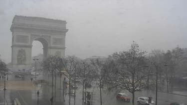 Les Champs-Elysées sous la neige