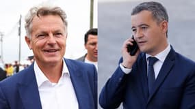 Fabien Roussel et Gérald Darmanin (montage)