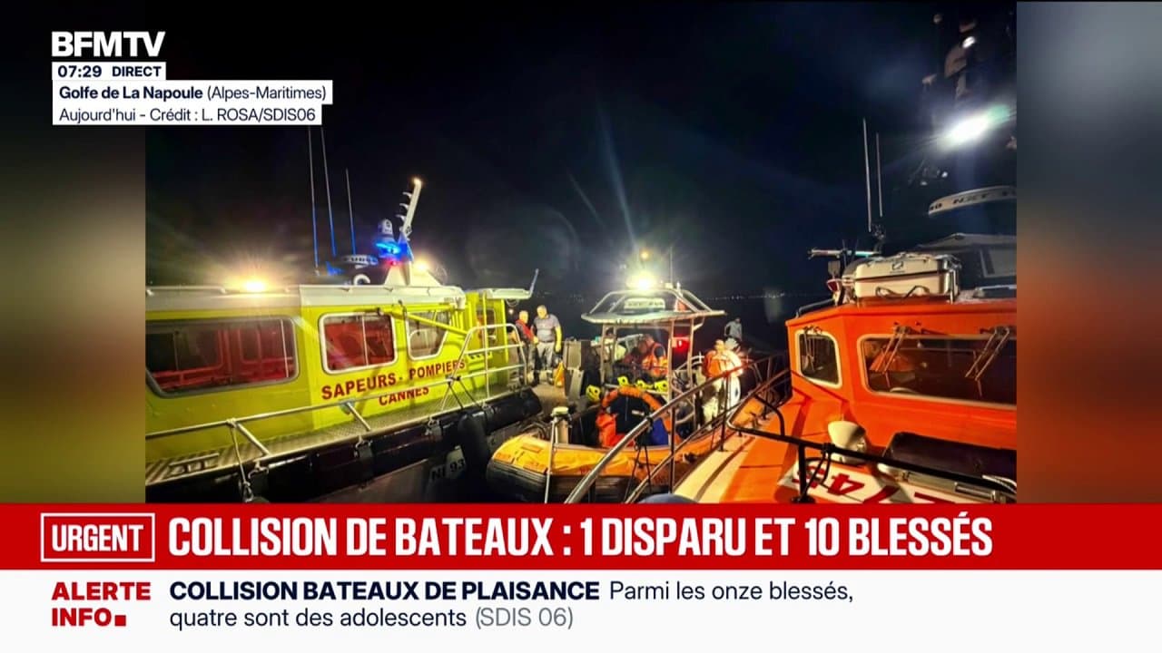 Cannes: une personne est portée disparue après la collision de deux bateaux dans le golfe de la Napoule