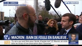 Grand débat: Emmanuel Macron face aux élus de banlieue à Evry-Courcouronnes