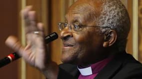 Mgr Desmond Tutu, prix Nobel de la paix et militant anti-apartheid du haut de sa chaire d'archevêque anglican, a annoncé qu'il se retirerait de la vie publique en octobre, après son 79e anniversaire. /Photo prise le 12 juin 2009/REUTERS/Heinz-Peter Bader
