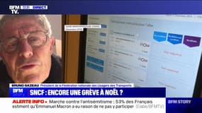 Menace de grève SNCF à Noël: Bruno Gazeau, président de la Fédération nationale des usagers des transports, se dit "inquiet"