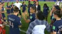Corinne Diacre et les Bleues à la fin du match France-États-Unis, le 28 juin