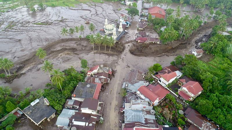  Des images des inondations à Tanah Datar, en Indonésie, ce dimanche 12 mai 2024.