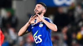 Morgan Sanson avec Strasbourg en avril 2023