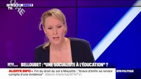 Marion Maréchal se dit "sceptique" face à la nomination de Nicole Belloubet au ministère de l'Éducation nationale