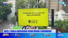 Nice: L'Aigla Nissarda pour le cycliste Mark Cavendish