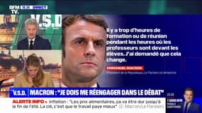 Dans un échange avec des lecteurs du Parisien, Emmanuel Macron estime qu'il doit se "réengager dans le débat public" et aborde plusieurs grands enjeux de son quinquennat 