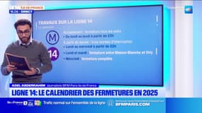 Paris: le calendrier des fermetures de la ligne 14 en 2025