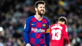 Lionel Messi lors d'un match Barça-Levante, au Camp Nou le 2 février 2020
