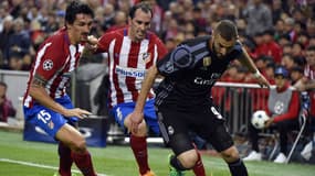 Karim Benzema lors du match Atlético-Real, à Madrid le 10 mai 2017