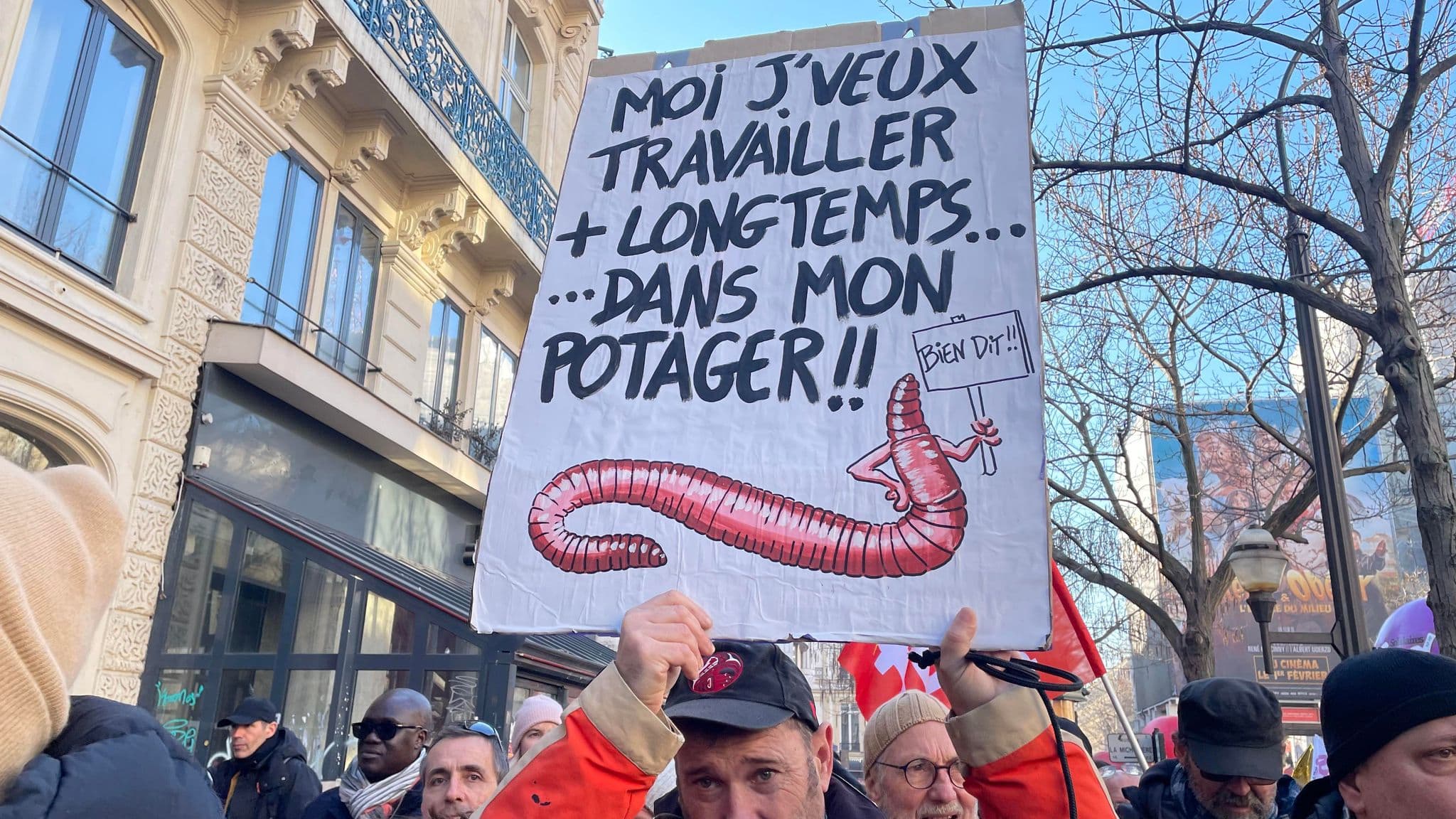 Didier, 56 ans, est professeur d'arts plastiques à Viry-Châtillon. Il manifestait mardi contre la réforme des retraites.