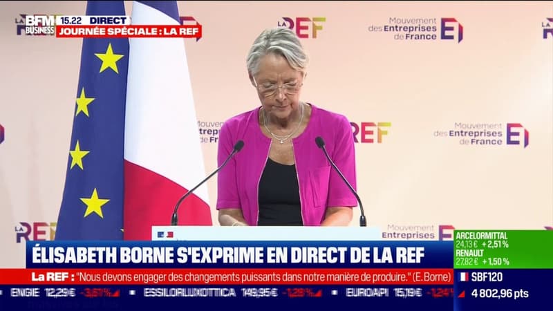 E.Borne: Nous allons continuer les baisses massives sur les impôts de production et supprimer la CVAE