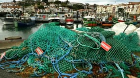 Des bateaux de pêche amarrés dans le port de  Saint-Jean-de-Luz (Pyrénées-Atlantiques), le 22 janvier 2024